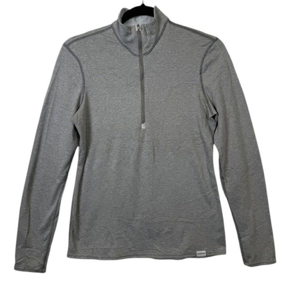 Patagonia Capilene Midweight Zip-Neck Pullover Olive Gray Women's Size Small